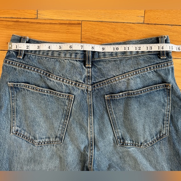 Zara | Straight Leg Women Jean Denim Distressed Blue 8 - Picture 12 of 12